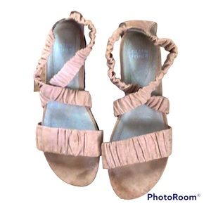 Eileen Fisher Dylan Scrunched Cross Nubuck Sandal